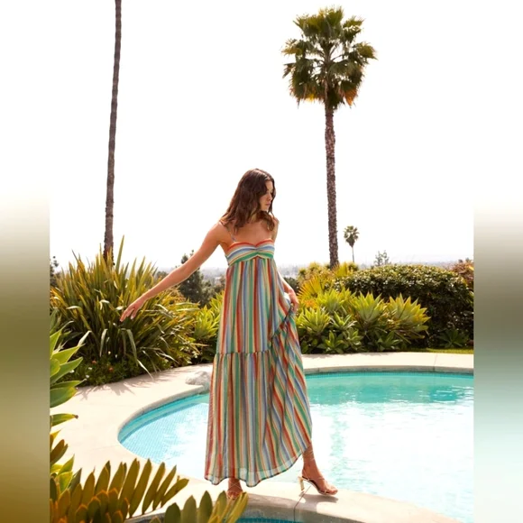 NEW Amanda Uprichard Sima Maxi Dress — Size Large - Picture 5 of 12